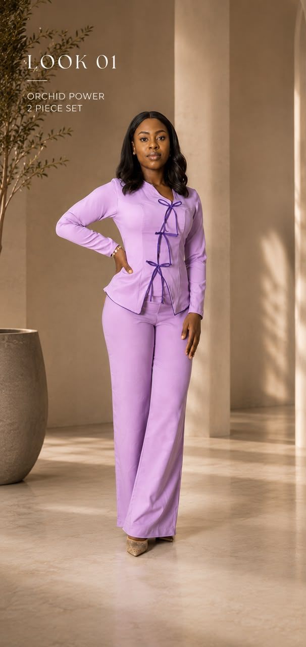 Orchid Power two piece set in lilac